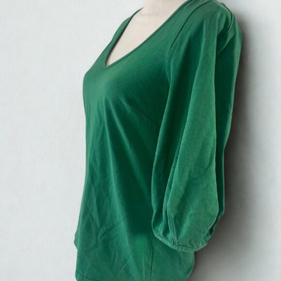 Velvet by Graham & Spencer for Anthropologie Green V-Neck Top Size XS - GUC - Picture 2 of 6